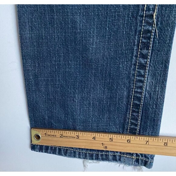 Vintage Marc Ecko Slim Fit Jeans Men 32x30 Blue Distressed Stitched Y2K Grunge - Picture 14 of 14